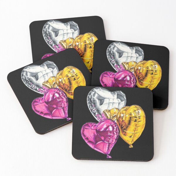 Item preview, Metallic Heart Balloons designed and sold by DarlaPrints.