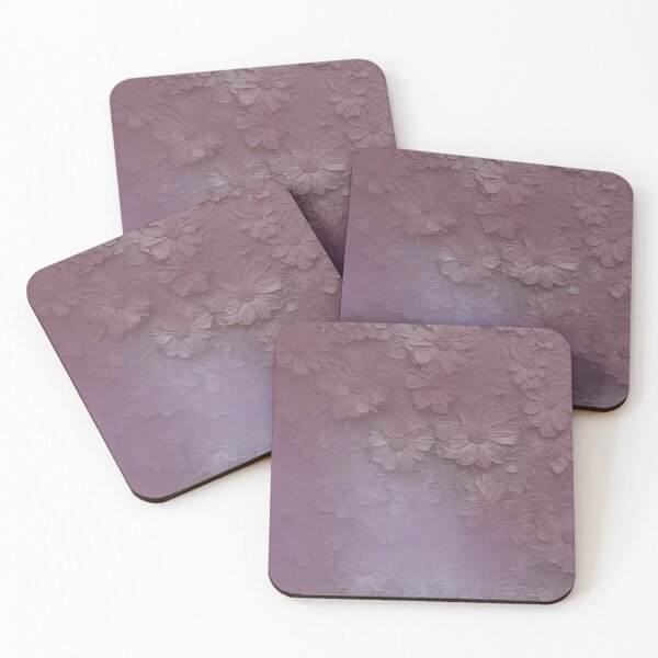 Item preview, Floral cute soft silver violet texture designed and sold by Ink-Fluence.