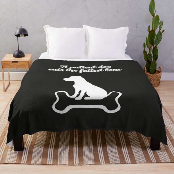 Item preview, A Patient Dog Eats the Fattest Bone | African proverb designed and sold by MammothArt.