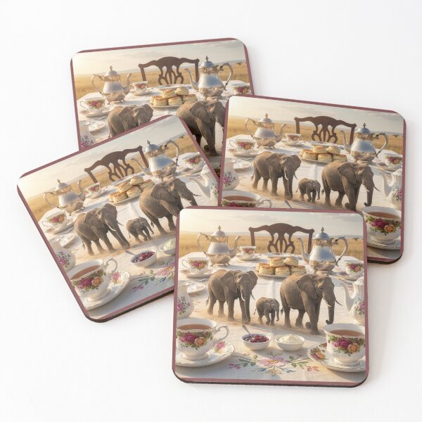 Item preview, Elephants Come to Tea designed and sold by Tridentulus.