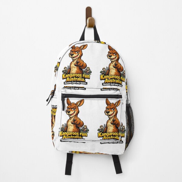Item preview, Kangaroos Run Australia - Humorous Cartoon Mascot Illustration designed and sold by ARTGENERATESART.