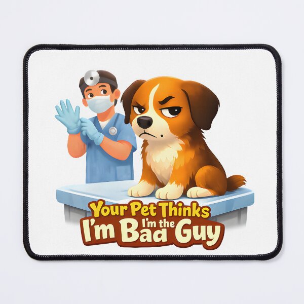 Item preview, Your Pet Thinks I’m the Bad Guy – Funny Veterinary Humor Dog Illustration designed and sold by Bettybee00.