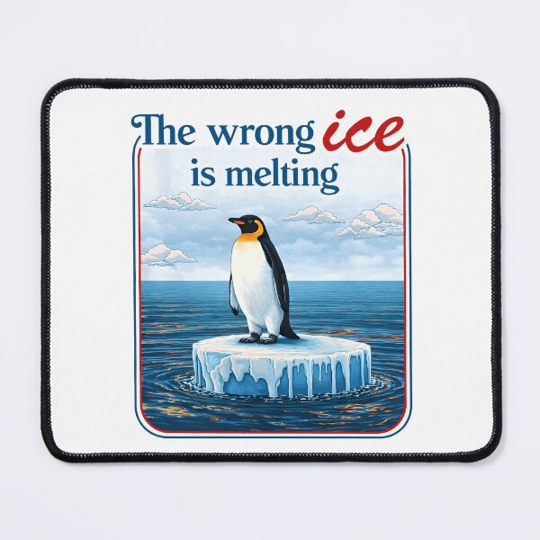 Item preview, The Wrong ICE is Melting Funny Penguin ICE Out designed and sold by gear-posters.