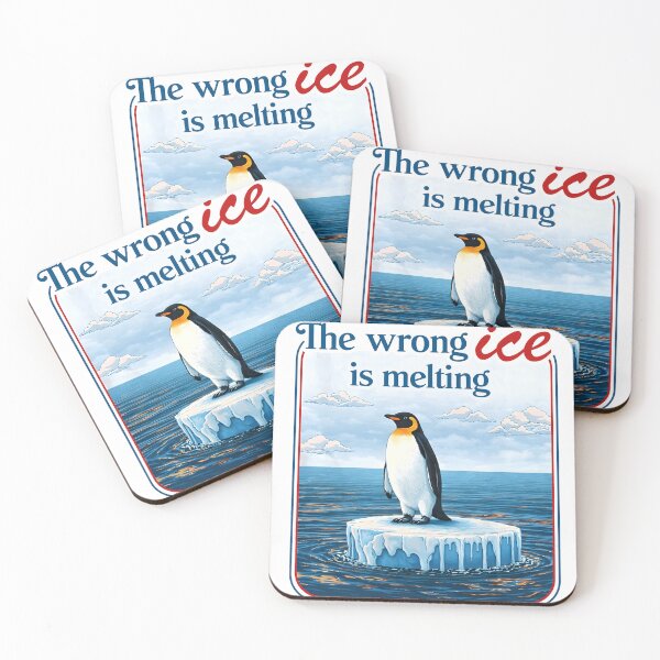 Item preview, The Wrong ICE is Melting Funny Penguin ICE Out designed and sold by gear-posters.