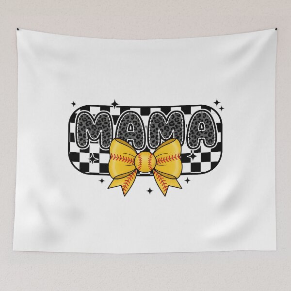 Item preview, Retro Softball Mama, Softball Mama, Softball Coquette, Game Day Softball Bow, Checker Softball, Softball Mom  designed and sold by DesignDenDo ⭐⭐⭐⭐⭐.