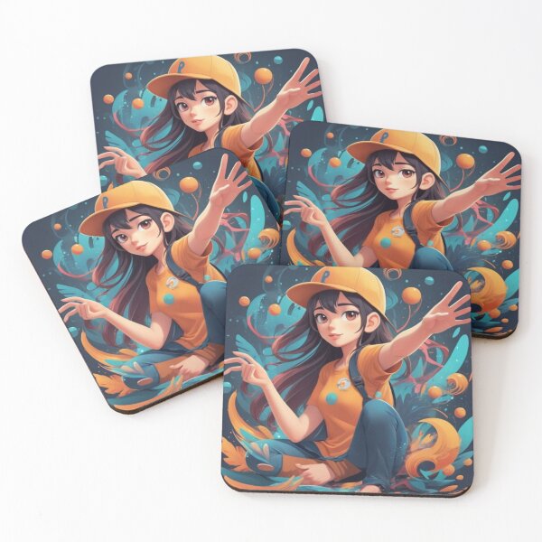 Item preview, Orb Wave Adventure – Energetic Anime Girl Sticker designed and sold by Sukapha.