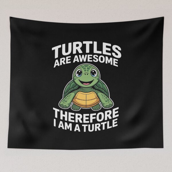 Item preview, Turtles Are Awesome I'm Awesome Therefore I'm A Turtle designed and sold by MarkLeedsArt.