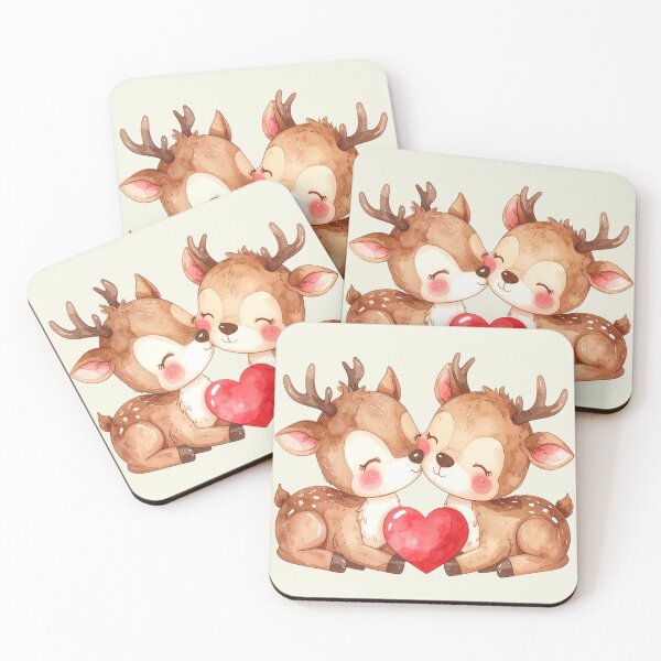 Item preview, Small heart, great love, two deer, reindeer designed and sold by LiskoDesign.