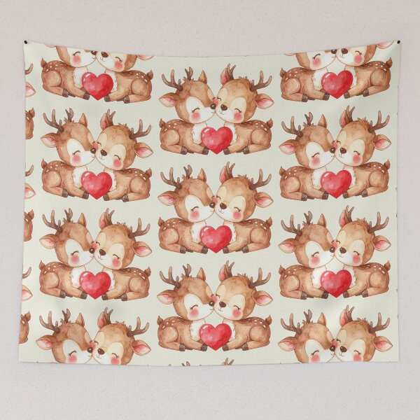 Item preview, Small heart, great love, two deer, reindeer designed and sold by LiskoDesign.