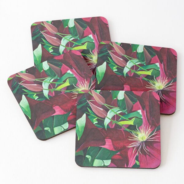 Item preview, Purple Clematis With Green Leaves designed and sold by Debtig Designs.