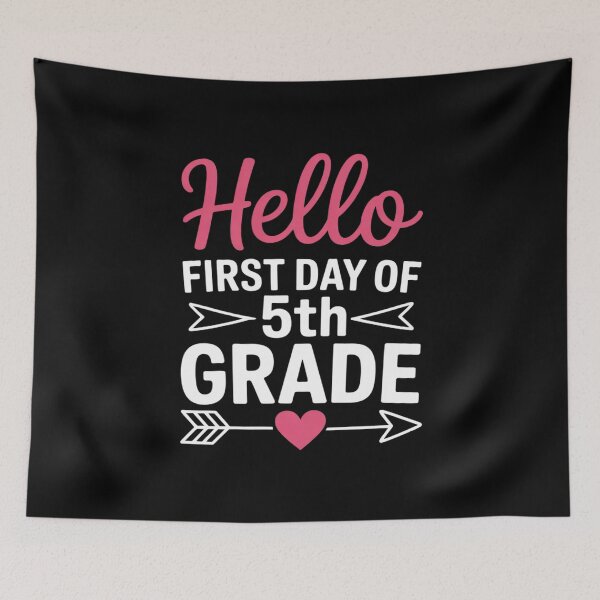 Item preview, Hello First Day of 5th Grade2 designed and sold by joyouartArt.