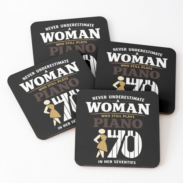 Item preview, Never Underestimate Woman Who Plays Piano designed and sold by FreshVibe Prints.