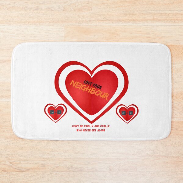 Item preview, Love Your Neighbour – Ctrl+Y, Ctrl+Z Keyboard Shortcuts, Kindness & Christian Inspirational Quote Design designed and sold by UC-AbelBooks.