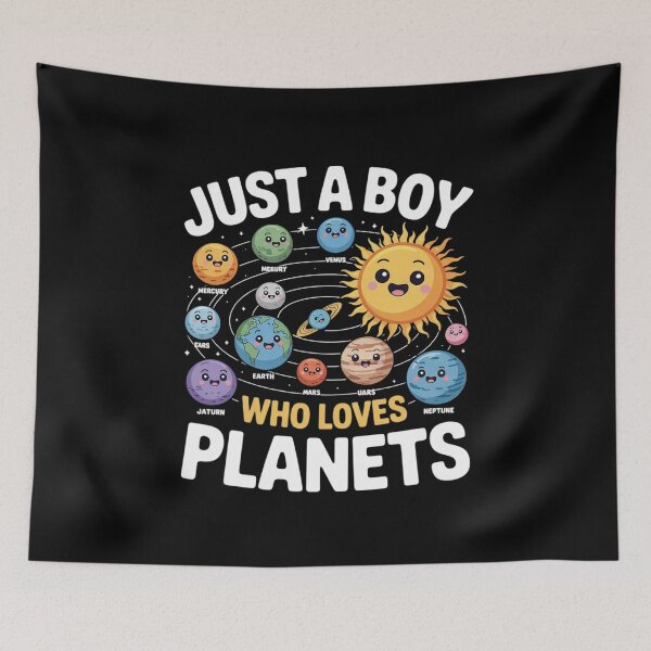 Item preview, Just A Boy Who Loves Planets Astrology Space Solar Systems designed and sold by joyouartArt.