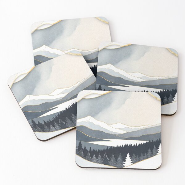 Item preview, Layered Mountains and Forest with Gold Accents designed and sold by SassyArtistry.