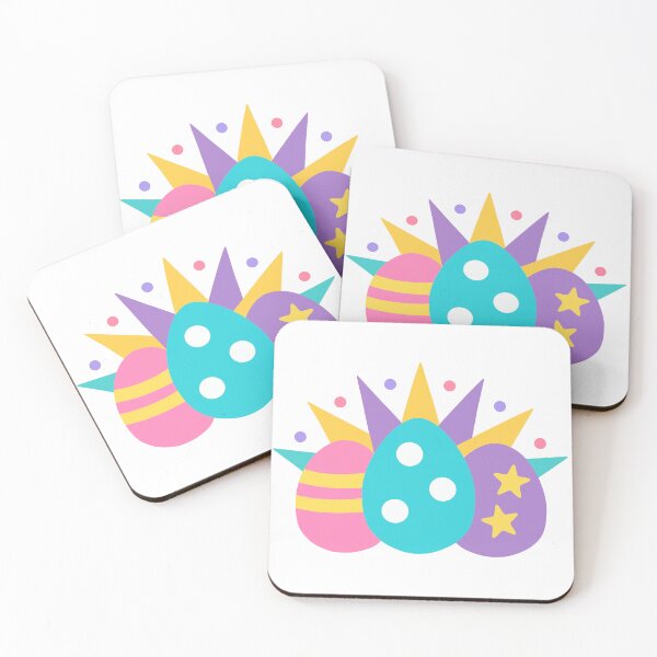 Item preview, Festive Pastel Easter Eggs With Geometric Starburst designed and sold by FunFitLife Studio.