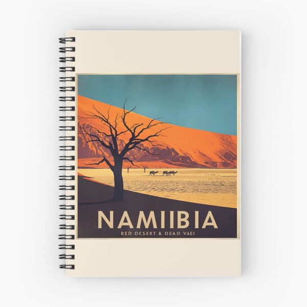 Item preview, Namibia Red Desert & Dead Valley Vintage Travel Poster | Retro Africa Landscape Art Print | Dune & Acacia Silhouette Wall Decor | Wanderlust Adventure Design designed and sold by Eclipse 3699.