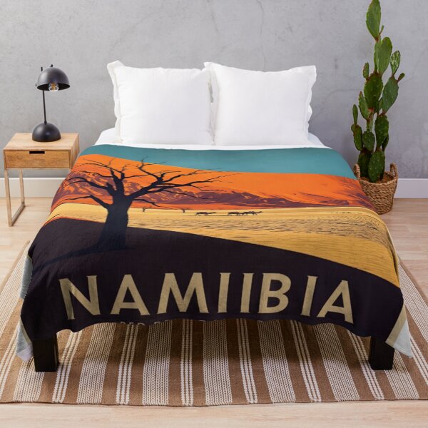 Item preview, Namibia Red Desert & Dead Valley Vintage Travel Poster | Retro Africa Landscape Art Print | Dune & Acacia Silhouette Wall Decor | Wanderlust Adventure Design designed and sold by Eclipse 3699.