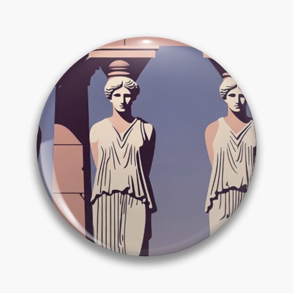 Item preview, Ancient Greek Caryatid Statues Classical Architecture Scene designed and sold by SassyArtistry.