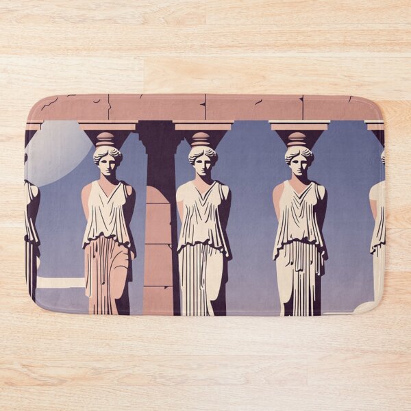 Item preview, Ancient Greek Caryatid Statues Classical Architecture Scene designed and sold by SassyArtistry.