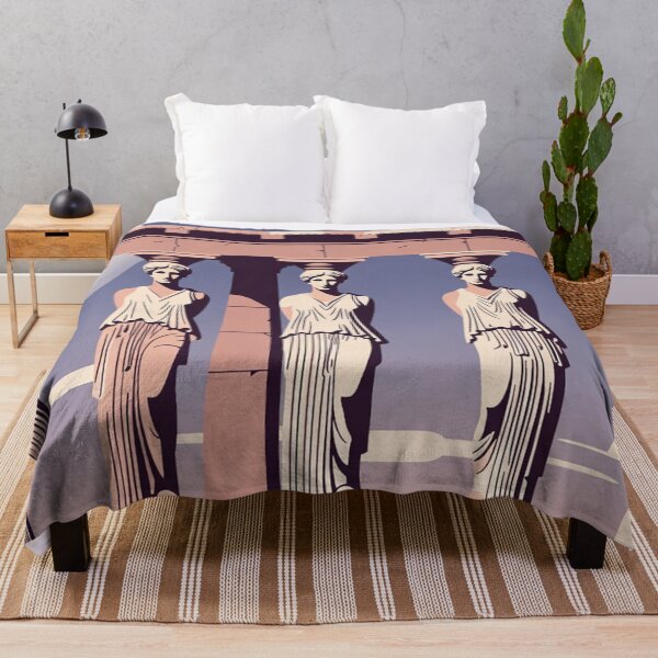 Item preview, Ancient Greek Caryatid Statues Classical Architecture Scene designed and sold by SassyArtistry.