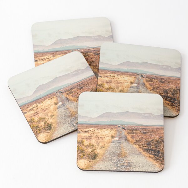 Item preview, Gravel Road Through Golden Bog Connemara Mountain Landscape designed and sold by AshleyMobleyArt.