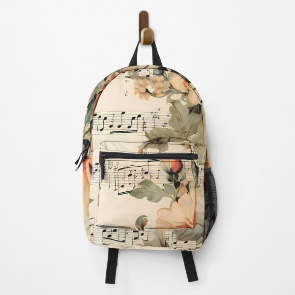 Item preview, Floral pattern. Musical notes. Retro. Vintage. designed and sold by MagelliShop.