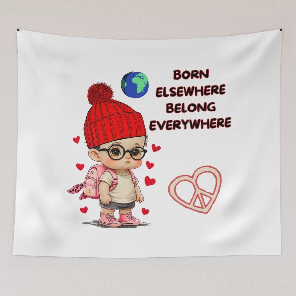 Item preview, Born Elsewhere, Belong Everywhere. - peace designed and sold by Stefrait-7.