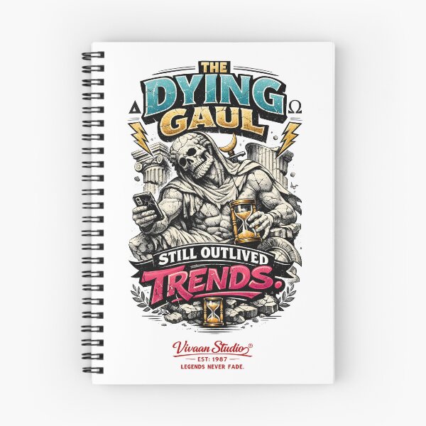 Item preview, The Dying Gaul Still Outlived Trends Stoic Philosophy Skeleton Statue Art - Timeless Endurance vs Social Media Virality Dark Academia Aesthetic Typography by Vivaan Studio designed and sold by Vivaan Studio.