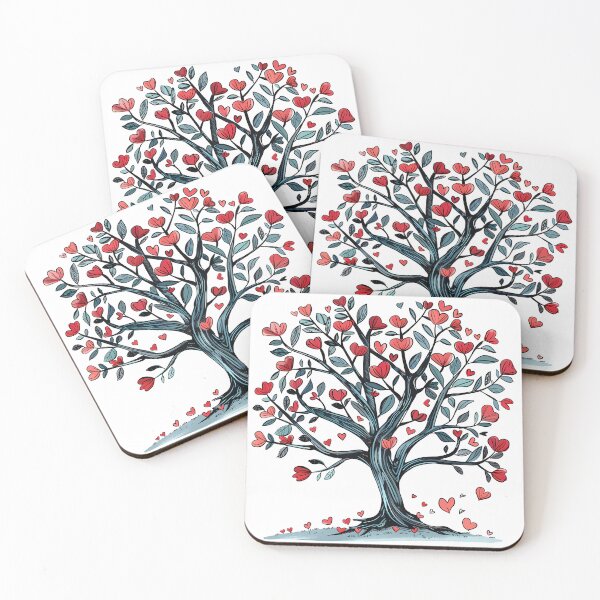 Item preview, Heart Blossom Tree Saint Valentine's Day - Romantic Growing Love Tree Art Print designed and sold by DesignArtist.ia.