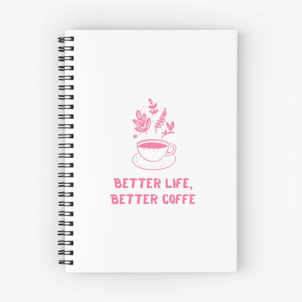 Item preview, Better Life Better Coffee – Pink Coffee Lover Minimal Quote Design designed and sold by Whabe.