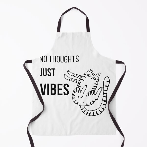 Item preview, No Thoughts Just Vibes Funny Cat Illustration designed and sold by OverItShop.