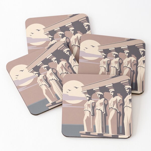 Item preview, Greek Caryatid Statues at Sunset designed and sold by SassyArtistry.
