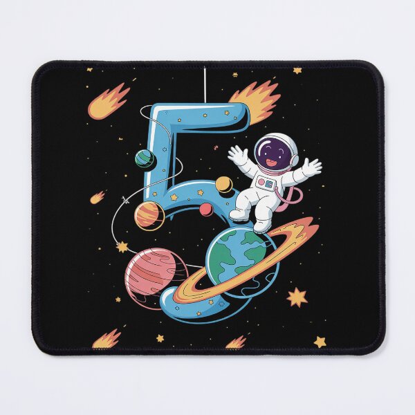 Item preview, Kids 5 Year Old Astronaut Balloon Planets 5th Birthday Boy designed and sold by joyouartArt.