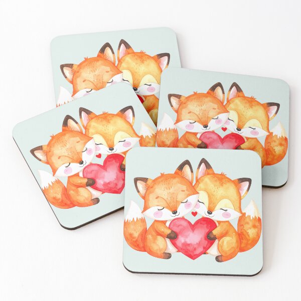 Item preview, Small heart, great love, two foxes designed and sold by LiskoDesign.