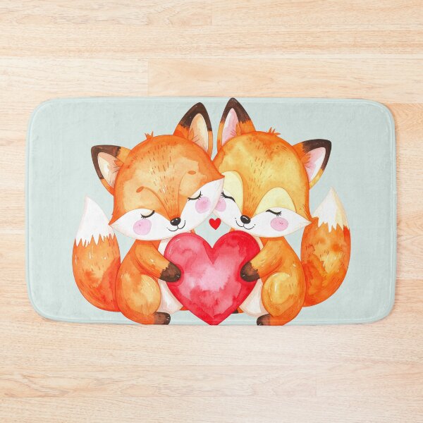 Item preview, Small heart, great love, two foxes designed and sold by LiskoDesign.