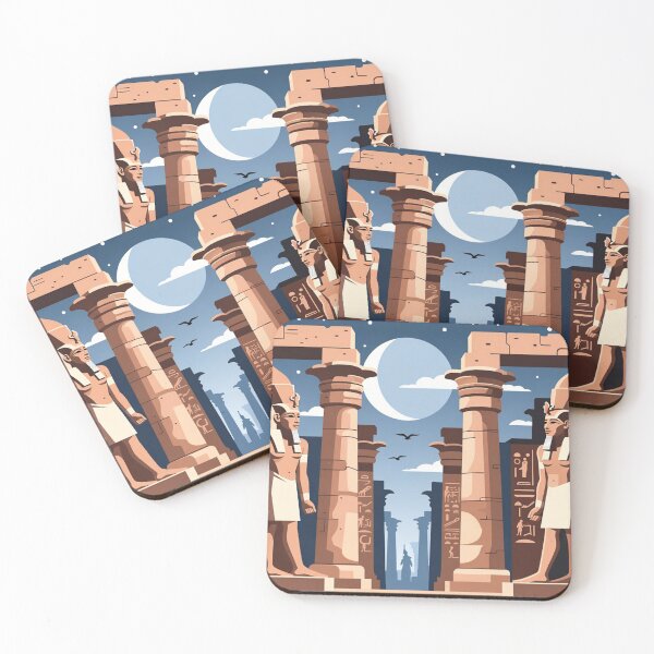 Item preview, Ancient Egyptian Temple Pharaoh Statues designed and sold by SassyArtistry.