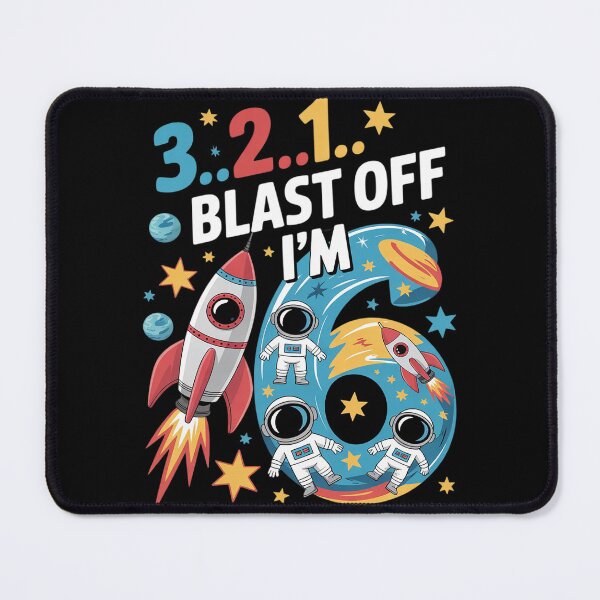 Item preview, Kids 6 Year Old Astronaut Outer Space Birthday 6th Birthday Boys designed and sold by joyouartArt.