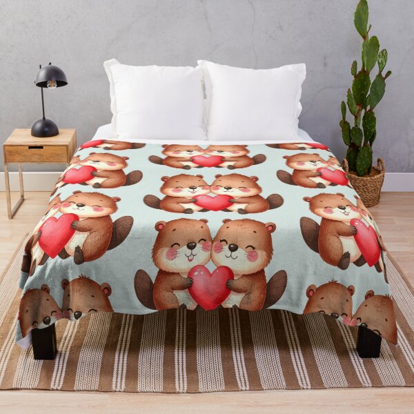 Item preview, Small heart, big love, two beavers designed and sold by LiskoDesign.