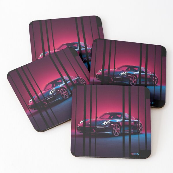 Item preview, Porsch 911 Turbo S inspired Design Vintage racing poster style, dynamic motion lines 9 designed and sold by Neon G.