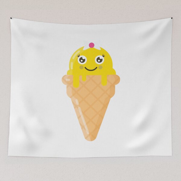 Item preview, Cute Yellow Melting Ice Cream Cone designed and sold by Captain Creative.