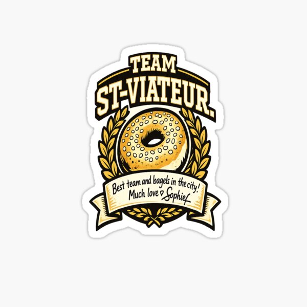 TEAM ST-VIATEUR Bagel Crest — Signed Ribbon Varsity Graphic Sticker