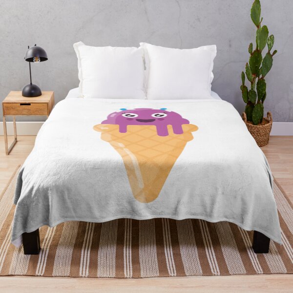 Item preview, Cute Purple Melting Ice Cream Cone designed and sold by Captain Creative.
