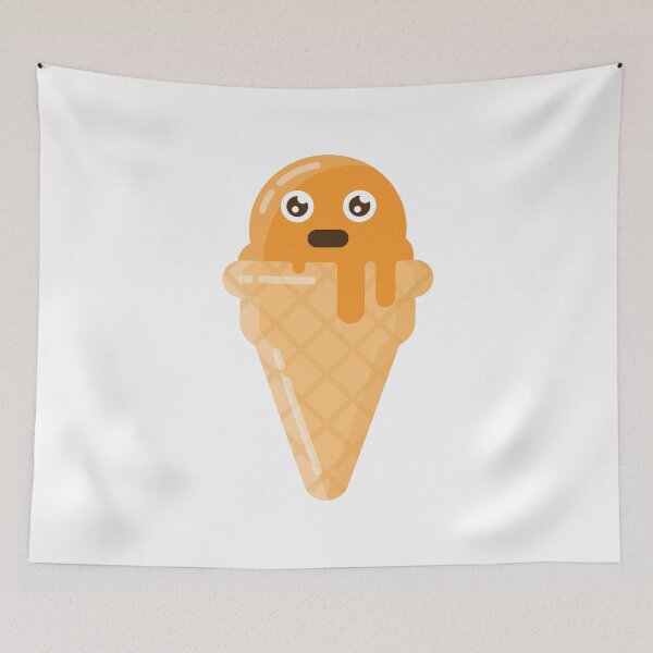Item preview, Cute Orange Melting Ice Cream Cone designed and sold by Captain Creative.
