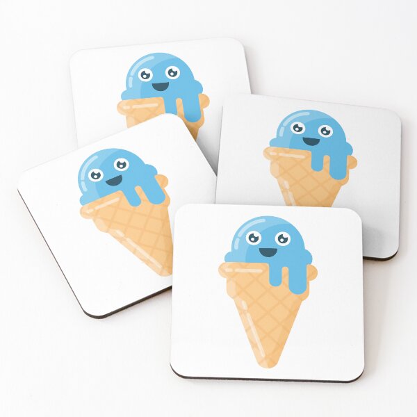 Item preview, Cute Blue Melting Ice Cream Cone designed and sold by Captain Creative.