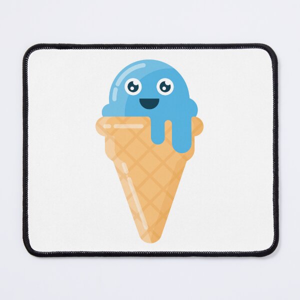 Item preview, Cute Blue Melting Ice Cream Cone designed and sold by Captain Creative.