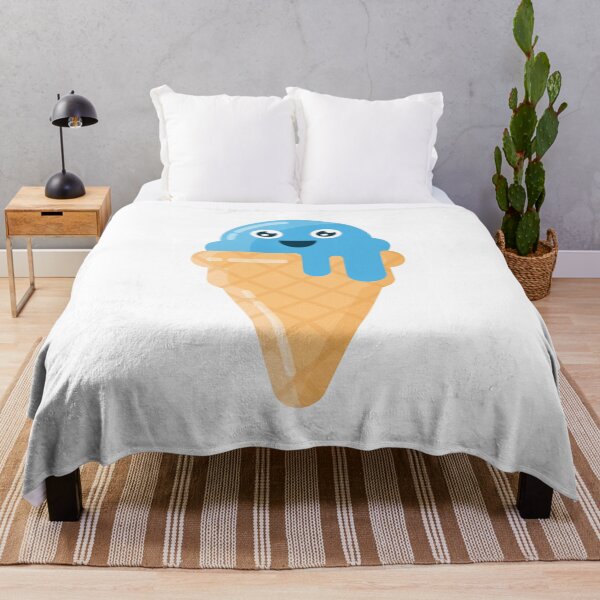 Item preview, Cute Blue Melting Ice Cream Cone designed and sold by Captain Creative.