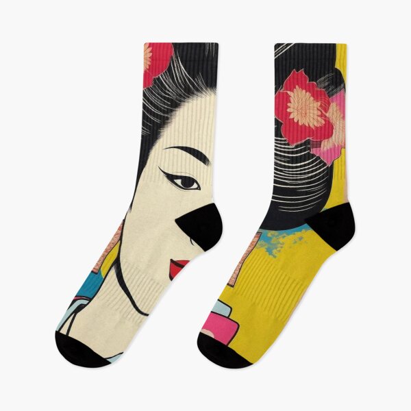 Item preview, Geisha Pop Art Portrait | Ukiyo e Style Japanese Art designed and sold by Vandy Fullam.