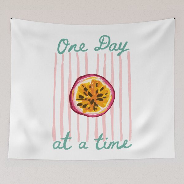 Item preview, One Day At A Time- Watercolor Passionfruit Boho Summer Design designed and sold by DanniDan.