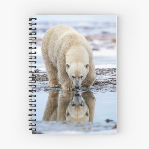 Item preview, Polar Bear Seeing Its Reflection In Water Puddle designed and sold by Maria Dryfhout.